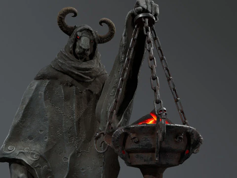 Dark Statue 3D Model