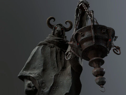 Dark Statue 3D Model