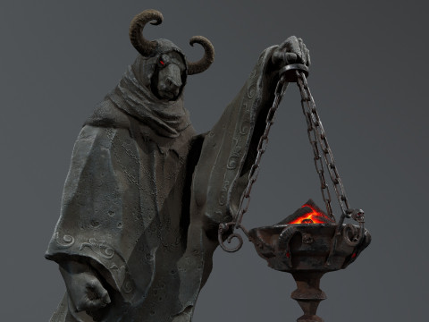 Dark Statue Model 3D