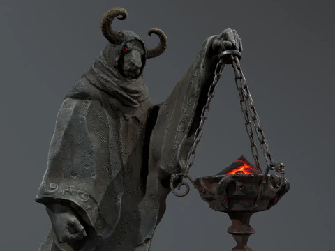 Dark Statue 3D Model