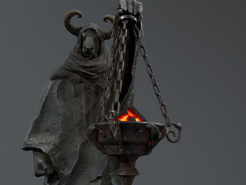 Dark Statue Model 3D