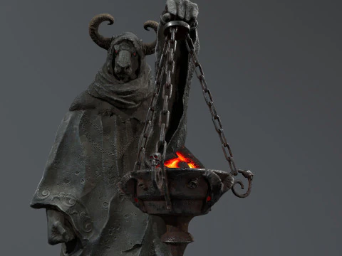 Dark Statue 3D Model