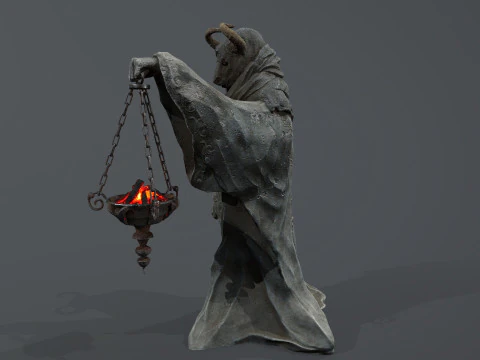 Dark Statue 3D Model