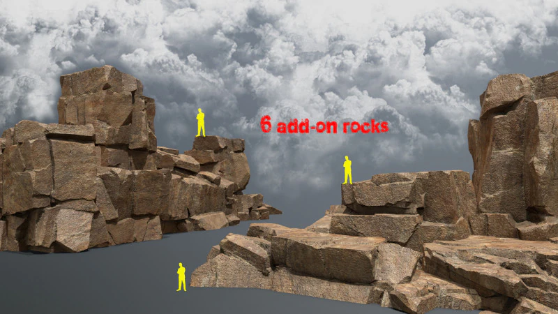 Desert rocks 3D Model .c4d .max .obj .3ds .fbx .stl .blend 