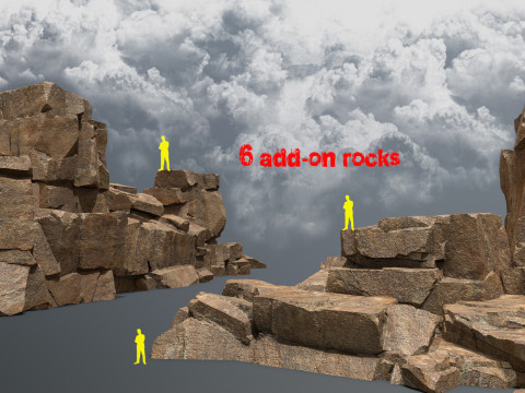 Desert rocks 3D Model