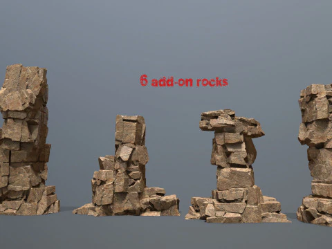 Desert rocks 3D Model
