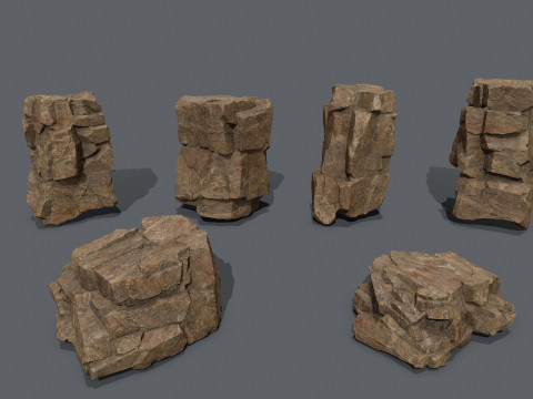 Desert rocks Modelo 3D