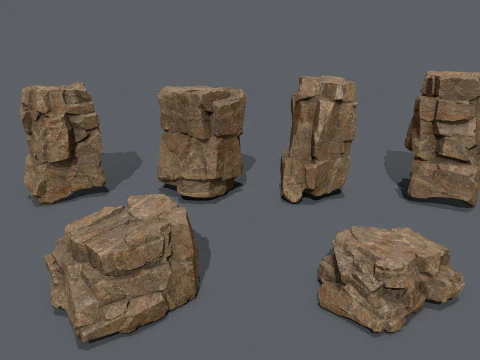 Desert rocks 3D Model
