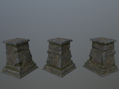 Средневековые жаровни с подсветкой 3D Модель