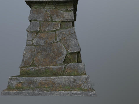 Средневековые жаровни с подсветкой 3D Модель