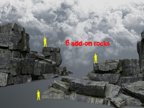 Klippenfelsen 3D Modell