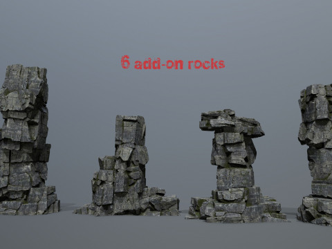 Cliff rocks 3D Model