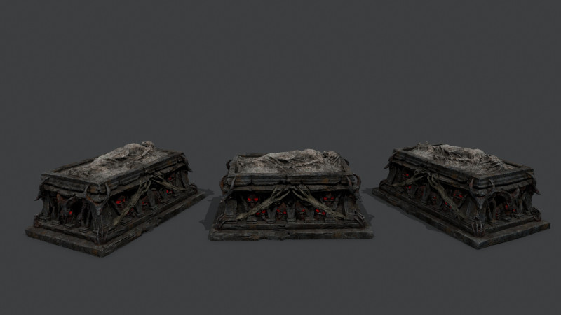 King grave 3D Model .c4d .max .obj .3ds .fbx .stl .blend 