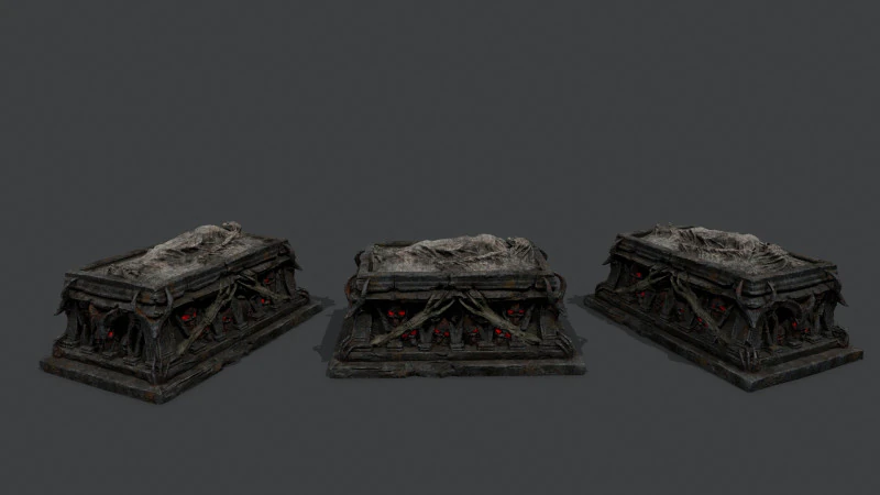 King grave 3D Model .c4d .max .obj .3ds .fbx .stl .blend 