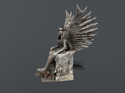 王座上的天使 3D 模型