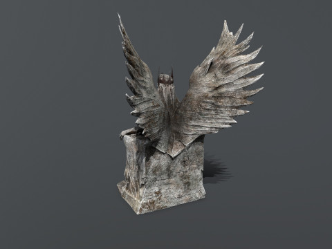 王座上的天使 3D 模型