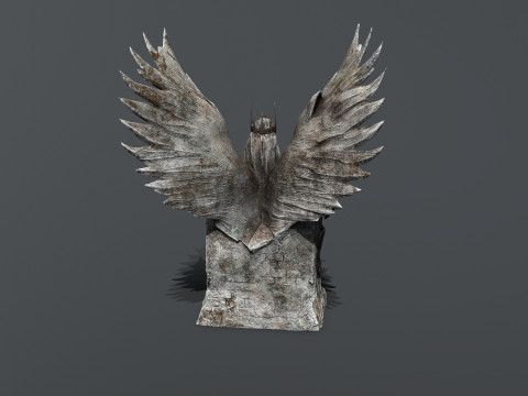 王座上的天使 3D 模型