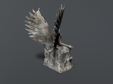 王座上的天使 3D 模型