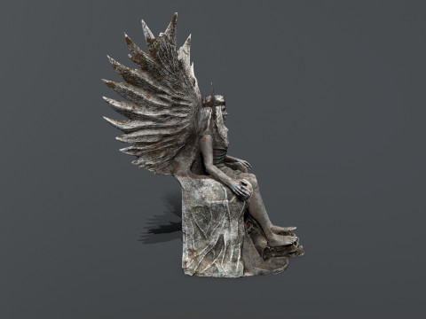 王座上的天使 3D 模型