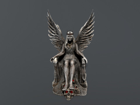 王座上的天使 3D 模型