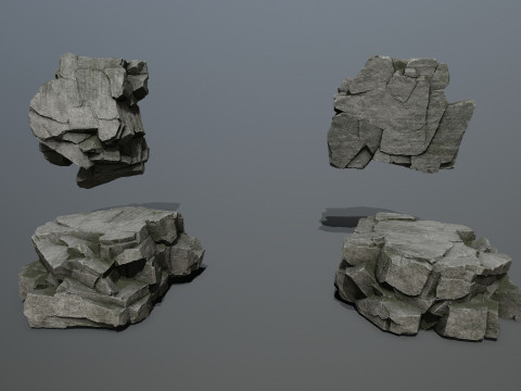 悬崖岩石 3D 模型