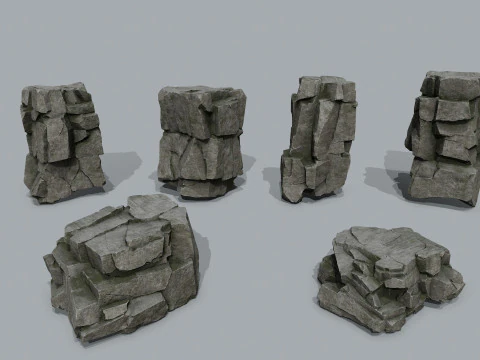 Cliff rocks 3D Model