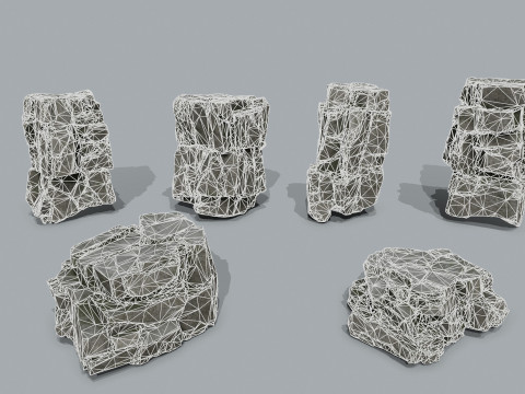 悬崖岩石 3D 模型