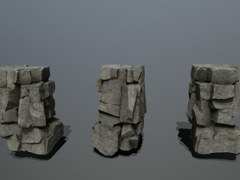 老岩石 3D 模型