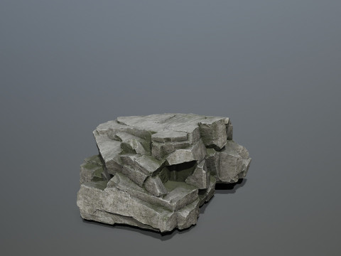 老岩石 3D 模型
