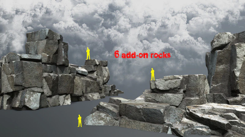 Skały klifowe Model 3D .c4d .max .obj .3ds .fbx .stl .blend 