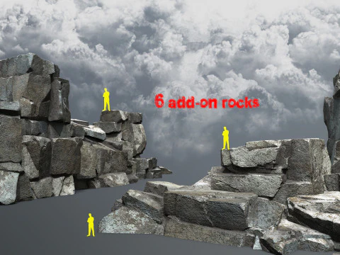 Rocas del acantilado Modelo 3D