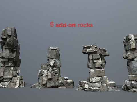 悬崖岩石 3D 模型