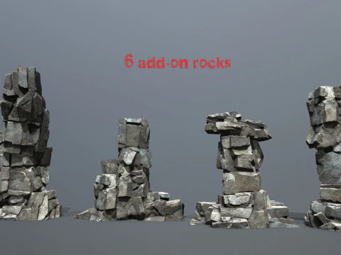 Skały klifowe Model 3D