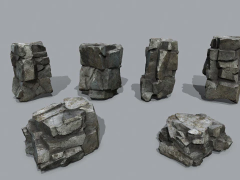 Skały klifowe Model 3D