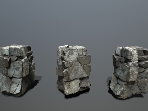 悬崖岩石 3D 模型
