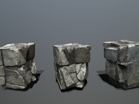 悬崖岩石 3D 模型