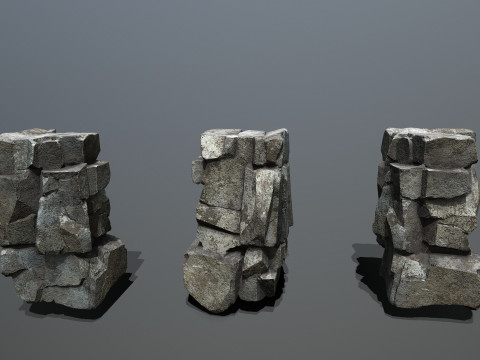 悬崖岩石 3D 模型