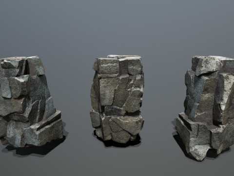 悬崖岩石 3D 模型