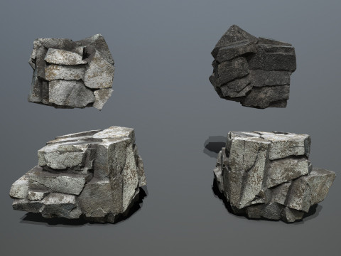 悬崖岩石 3D 模型