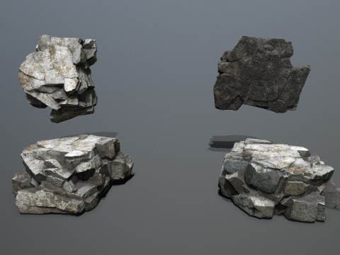 悬崖岩石 3D 模型