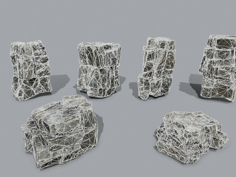 悬崖岩石 3D 模型