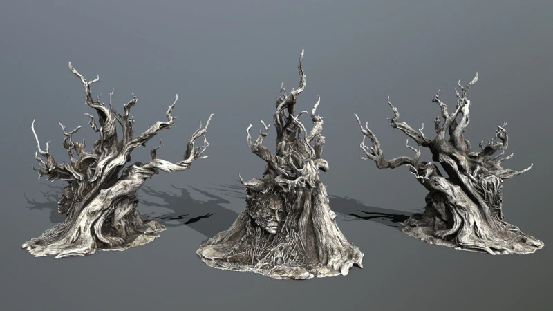Dark Tree 3D Model .c4d .max .obj .3ds .fbx .stl .blend