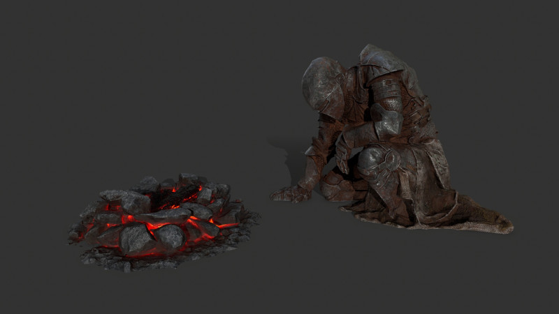 Мертвый рыцарь 3D Модель .c4d .max .obj .3ds .fbx .stl .blend 