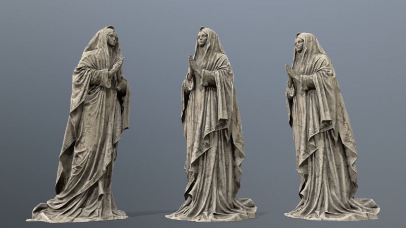 Statua di donna 001 Modello 3D .c4d .max .obj .3ds .fbx .stl .blend 