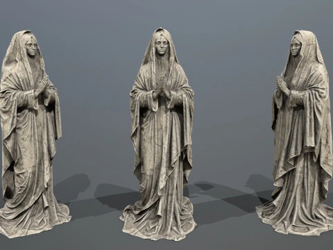 Woman Statue 001 3D Model