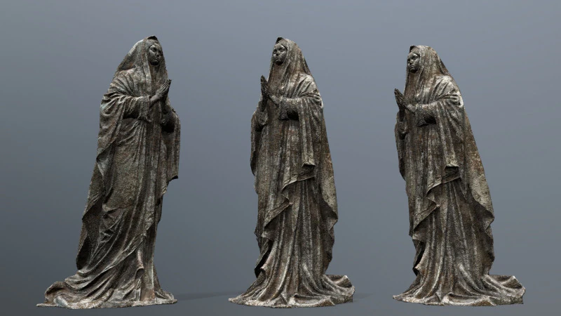 Woman Statue 3D Model .c4d .max .obj .3ds .fbx .stl .blend 