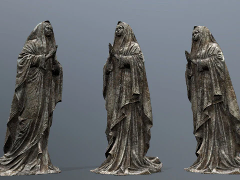 여자 동상 3D 모델