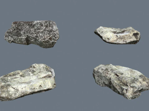 River Stones 3D Model
