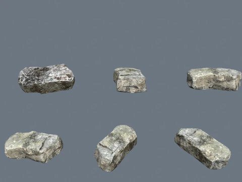River Stones 3D Model