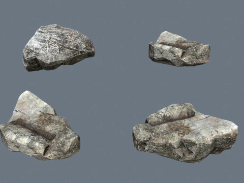 River Stones 3D Model